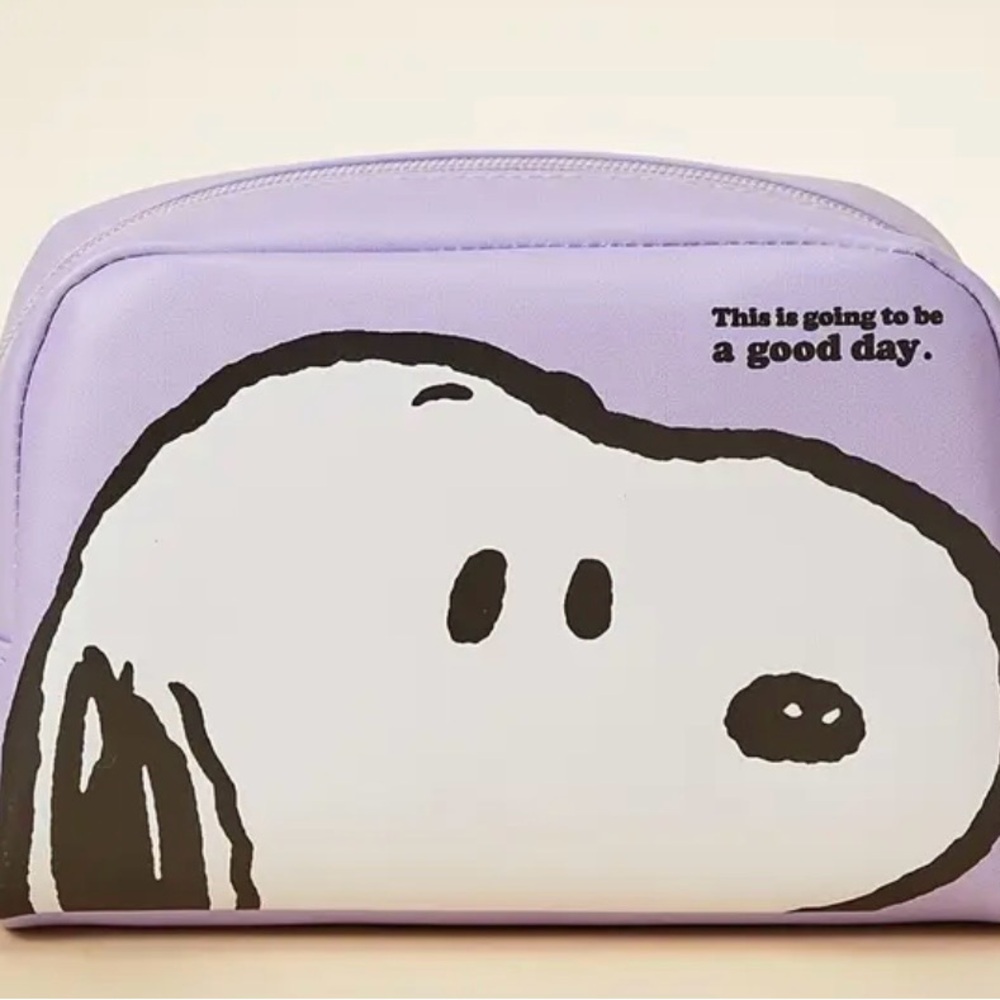 Purple Snoopy / Peanut Cosmetic Bag